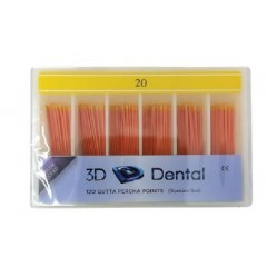 3D Dental Gutta Percha Points Bulk 120/Pk #45